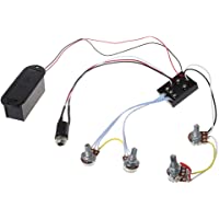 JOYKK 2 Bandas Bajo Activo EQ Ecualizador Preamplificador Circuito Recolección - Negro